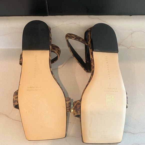 Good American Ankle Strap Sandals Leopard size 7​​ - Picture 6 of 6